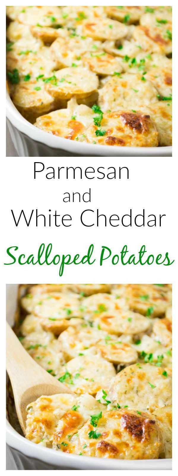 Gourmet Scalloped Potatoes
 parmesan and white cheddar scalloped potatoes