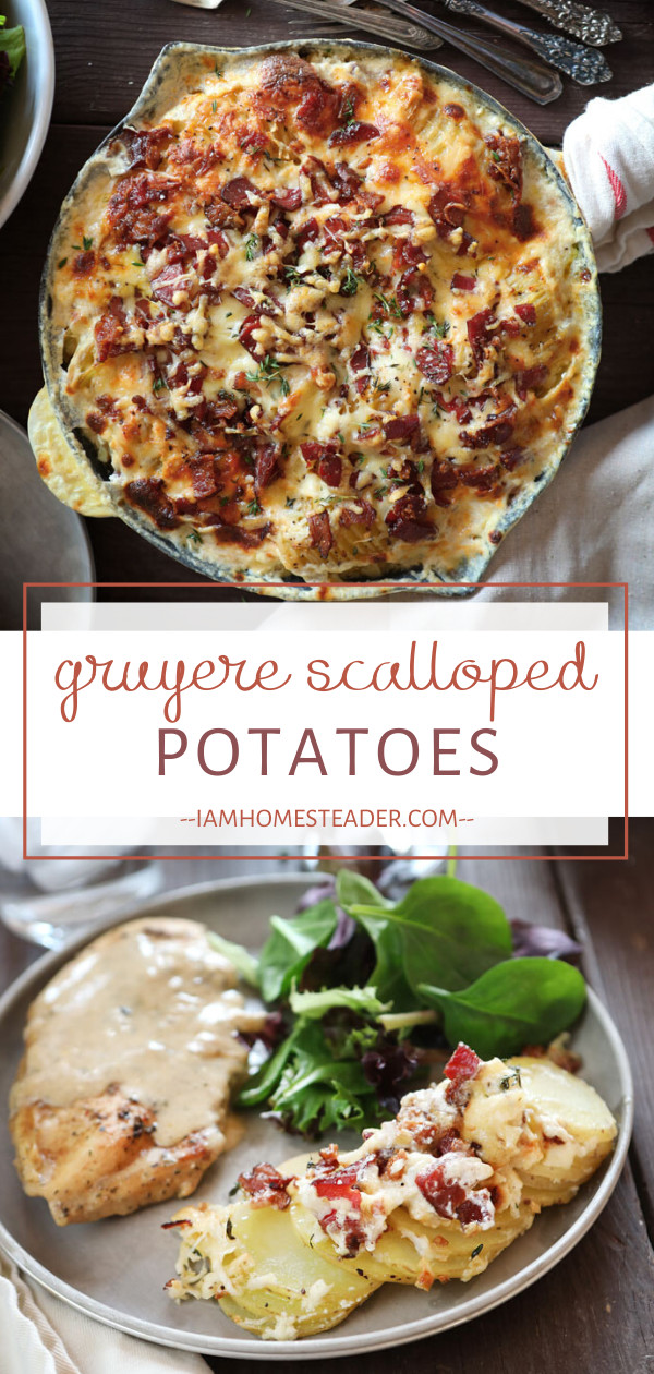 Gourmet Scalloped Potatoes
 Gruyere scalloped potatoes with bacon