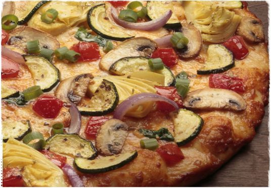 Gourmet Veggie Pizza
 Gourmet Veggie Pizza Round Table Pizza