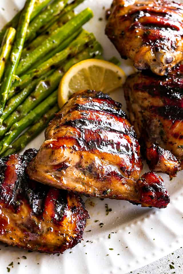 Grilled Chicken Thighs
 Grilled Chicken Thighs with Brown Sugar Glaze – Cravings