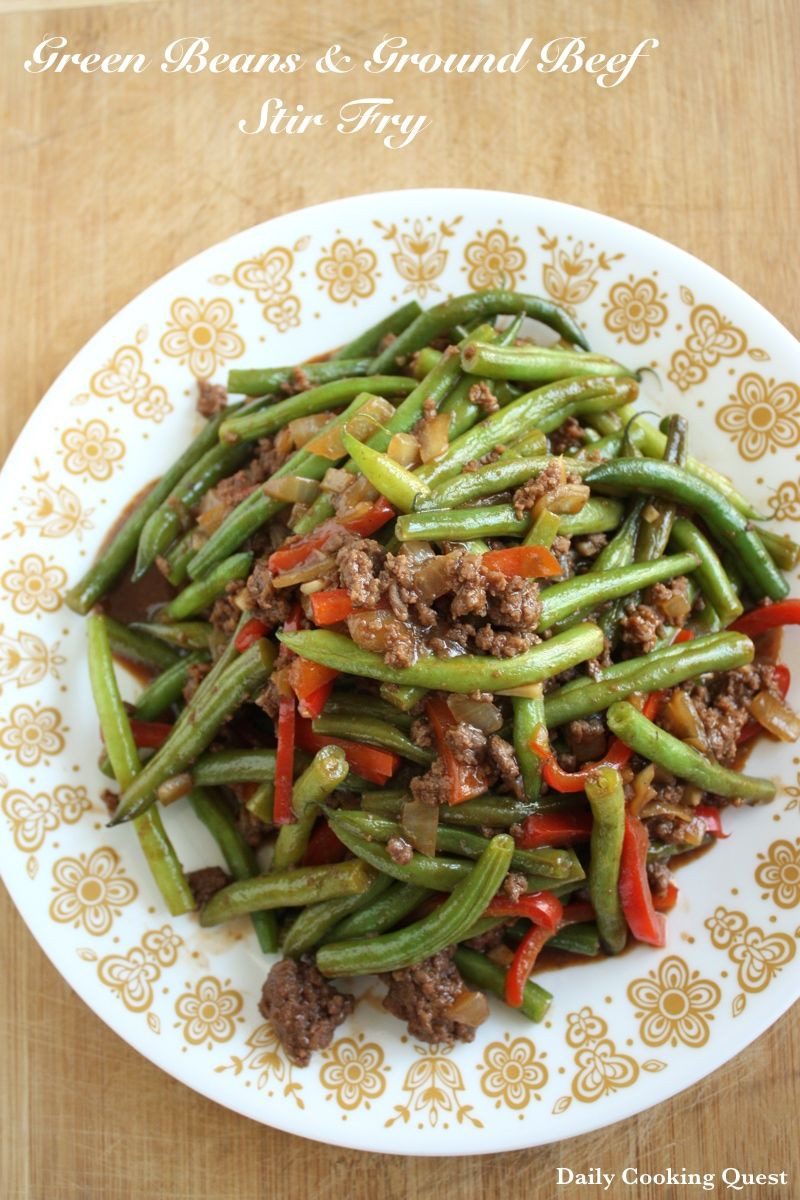 Ground Beef Green Beans
 Green Beans and Ground Beef Stir Fry Recipe