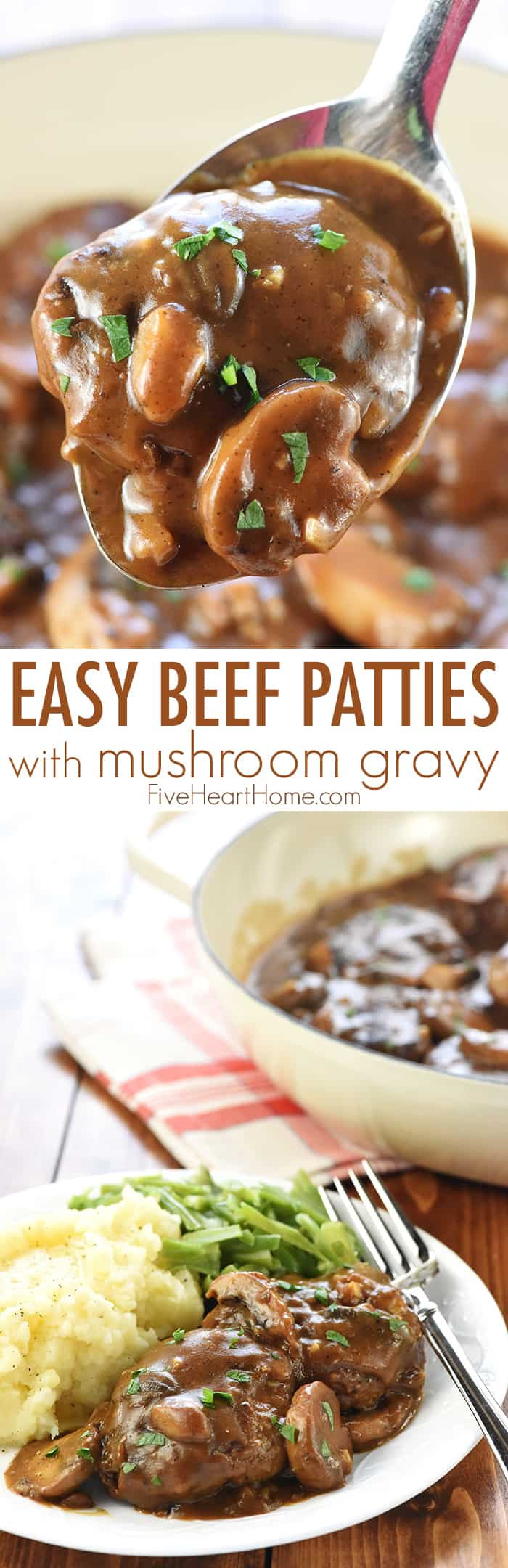 Ground Beef Mushroom
 Easy Beef Patties with Mushroom Gravy • FIVEheartHOME