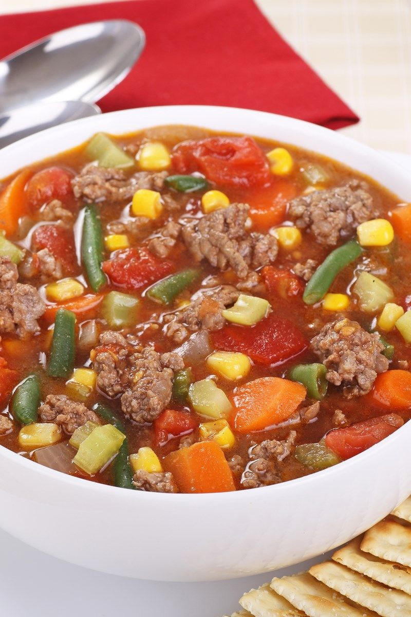 Ground Beef Soups
 old fashioned ve able soup with ground beef