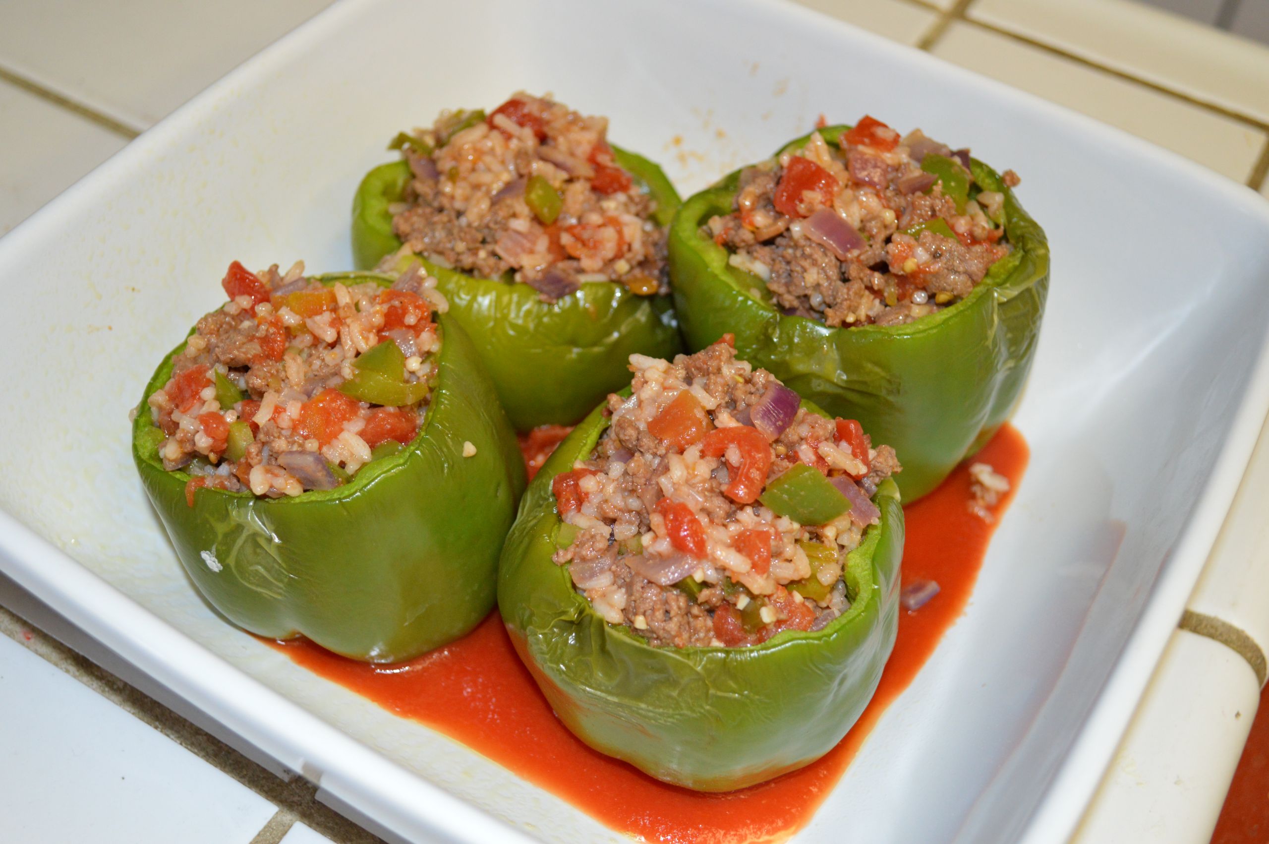 Ground Beef Stuffed Bell Peppers
 Mexican style stuffed peppers By Steph Steph & Clint