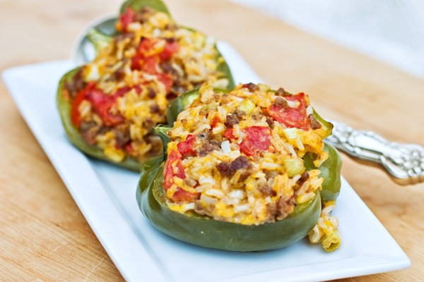 Ground Beef Stuffed Bell Peppers
 Ground Beef Stuffed Green Bell Peppers With Cheese