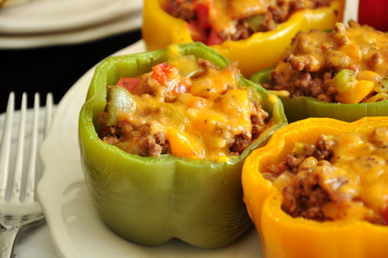 Ground Beef Stuffed Bell Peppers
 Ground Beef And Cheese Stuffed Bell Peppers Recipe