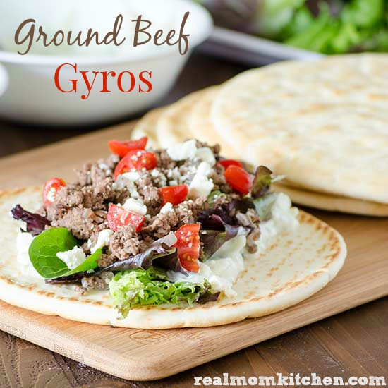 Ground Lamb Gyros
 Ground Beef Gyros Real Mom Kitchen