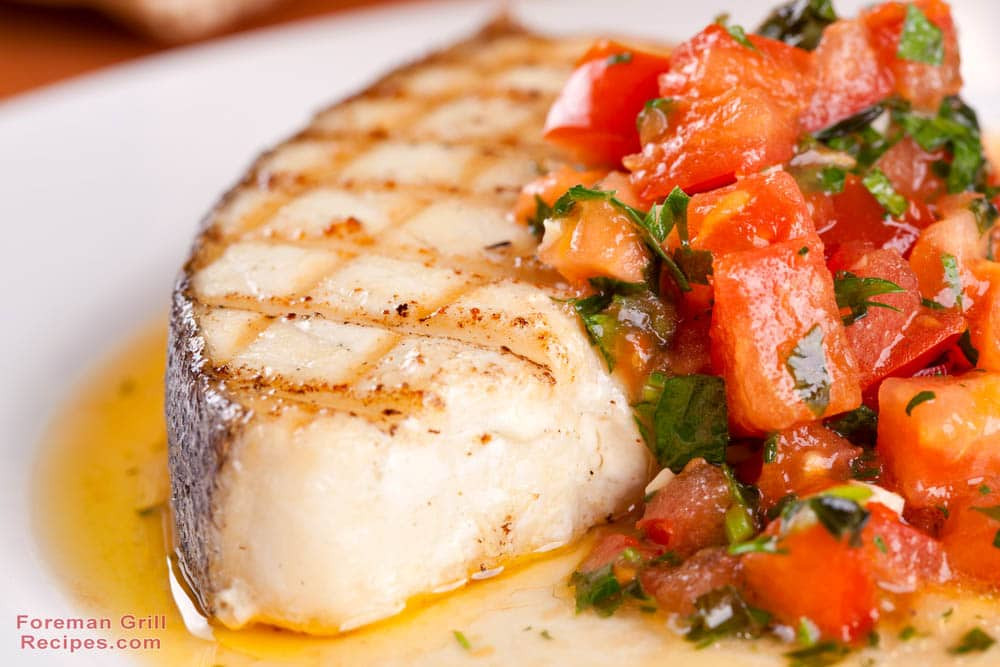 Halibut Fish Recipes
 Grilled Halibut with Blistered Tomatoes and Arugula