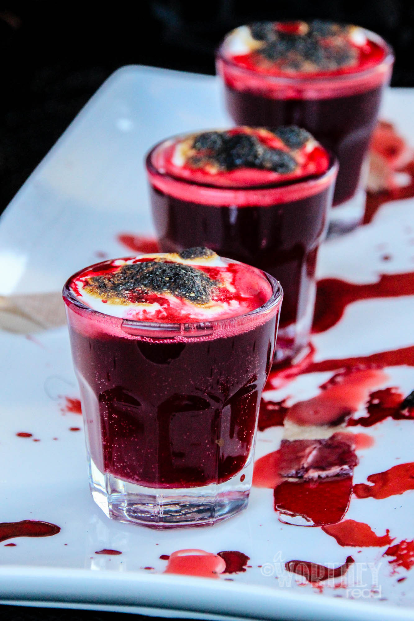 Halloween Alcoholic Drinks
 Blood Clot Shots