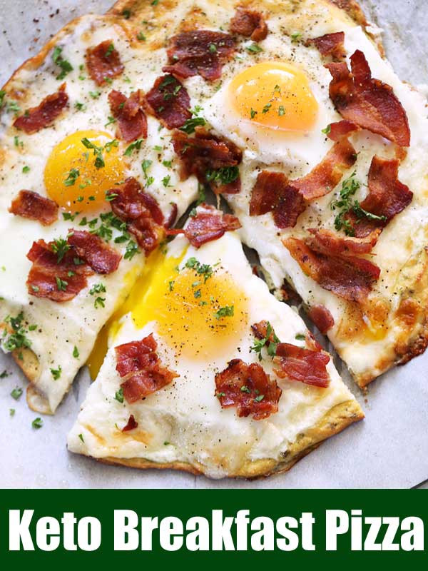 Healthy Breakfast Pizza
 Keto Breakfast Pizza with Eggs and Bacon