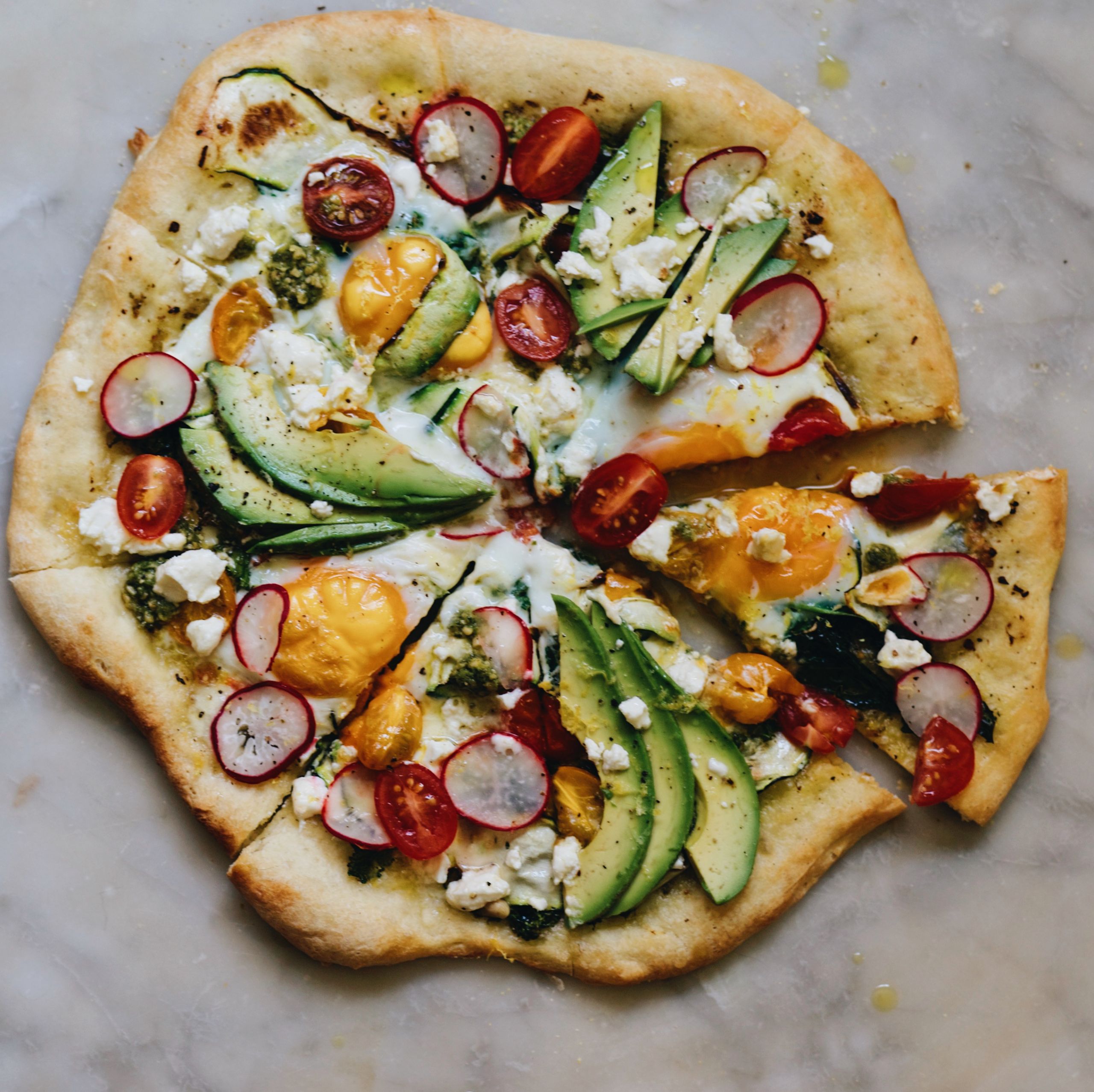 Healthy Breakfast Pizza
 Rainbow Breakfast Pizza