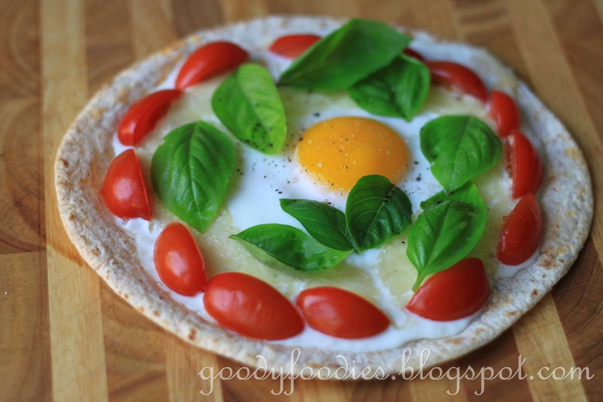 Healthy Breakfast Pizza
 GoodyFoo s Recipe Quick & Healthy Breakfast Pizzas