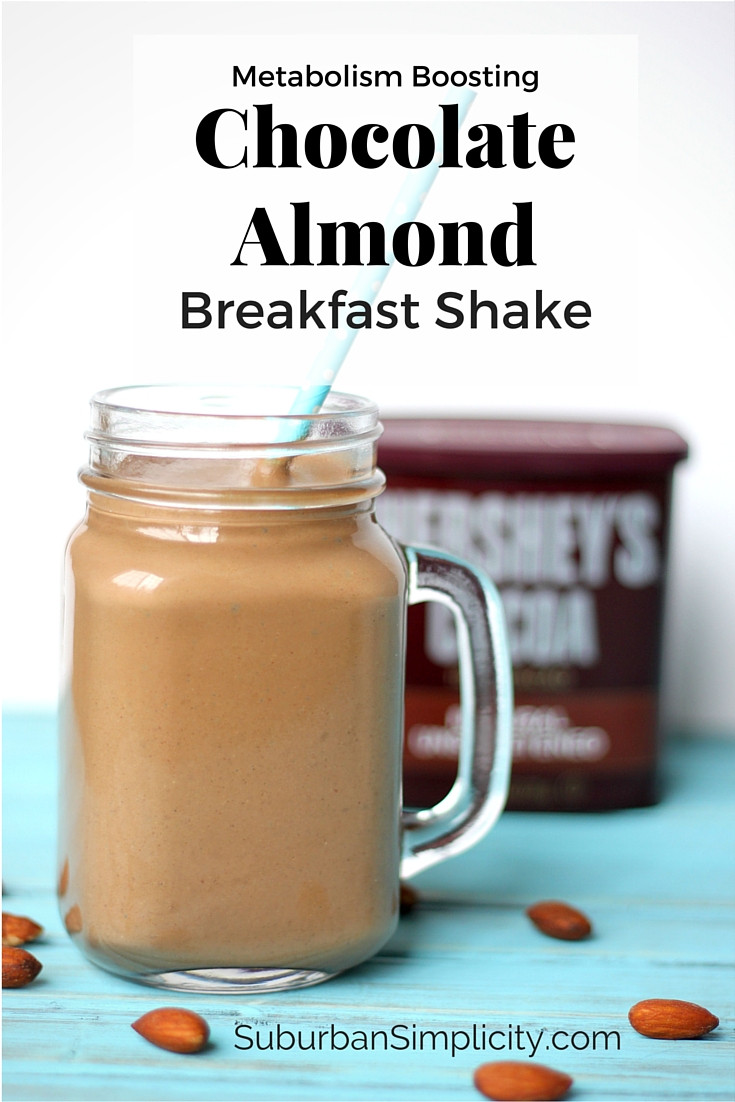 Healthy Breakfast Shakes
 Metabolism Boosting Chocolate Almond Breakfast Shake
