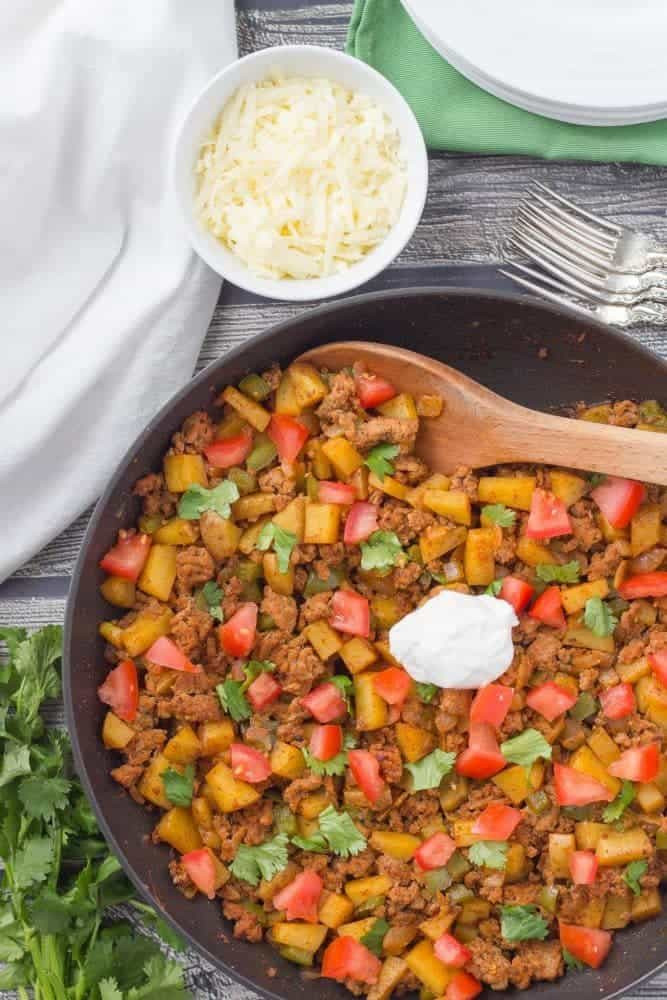 Healthy Dinner Ideas With Ground Turkey
 Healthy taco turkey and potato skillet Family Food on
