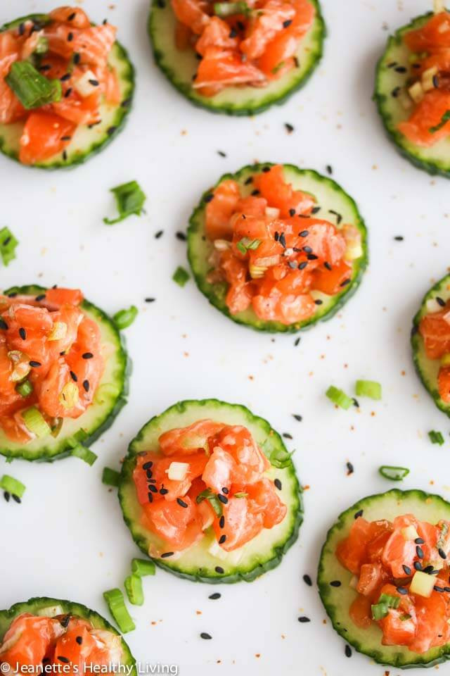 Healthy Easy Appetizers
 Easy Asian Salmon Cucumber Appetizers Recipe Jeanette s