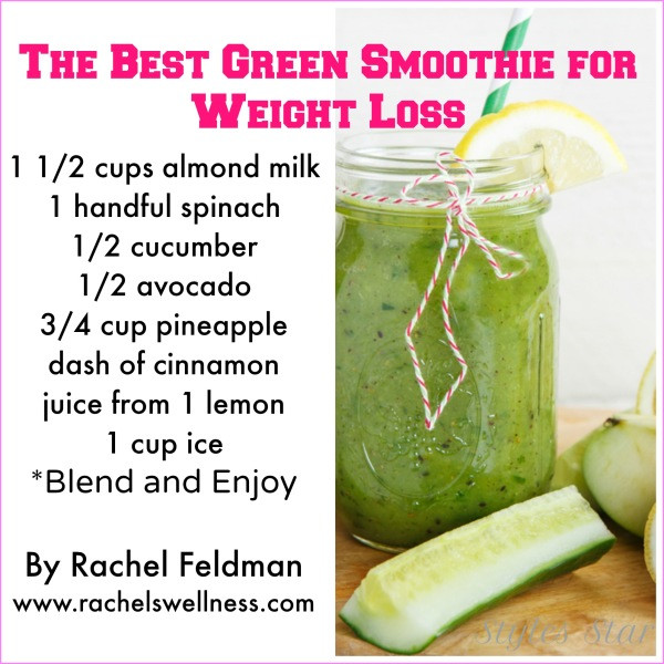 Healthy Fruit And Vegetable Smoothie Recipes For Weight Loss
 Green Smoothie Recipes To Lose Weight Star Styles