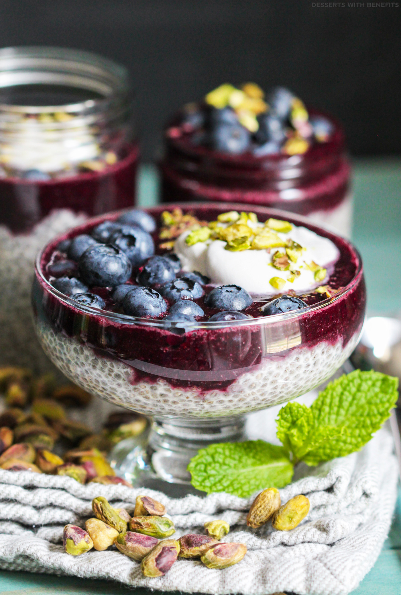 Healthy Lemon Desserts
 Healthy Blueberry Lemon Rosewater Chia Seed Pudding raw