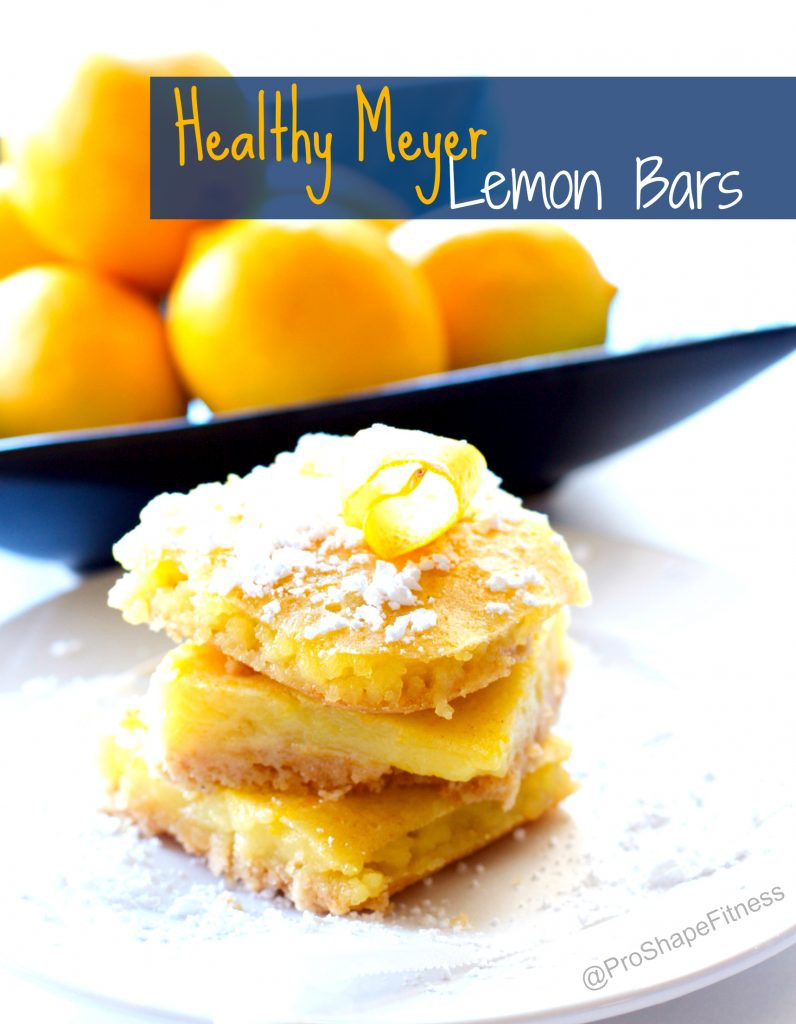 Healthy Lemon Desserts
 Healthy Meyer Lemon Bars ProShapeFitness