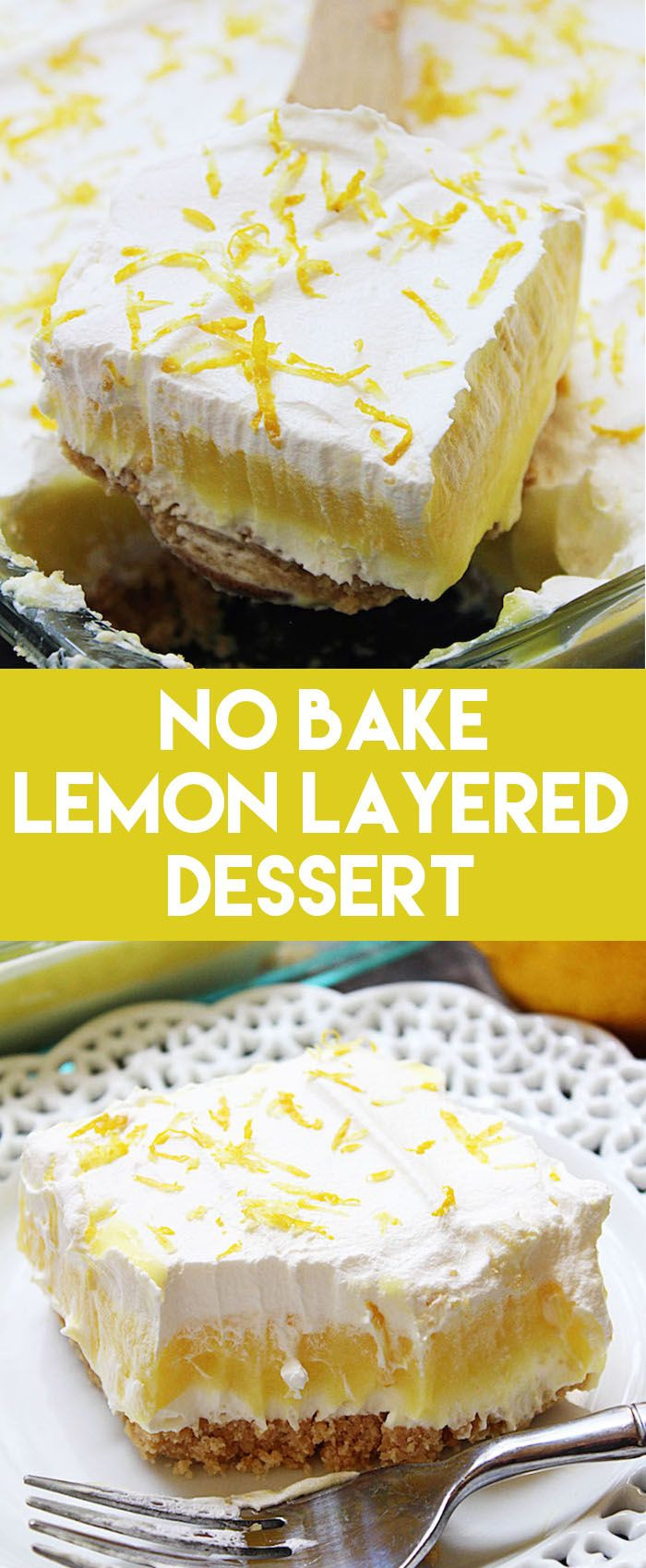 Healthy Lemon Desserts
 No Bake Lemon Layered Dessert Recipe
