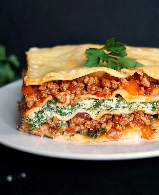 Healthy Turkey Lasagna
 Healthy Turkey Lasagna with Spinach and Ricotta My