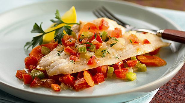 Heart Healthy Fish Recipes
 Fish Fillets with Fresh Tomatoes