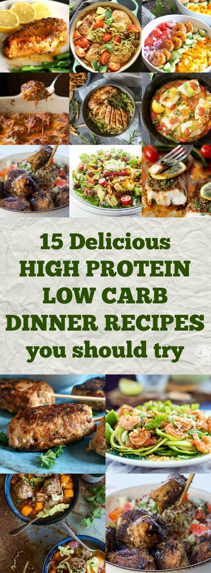 High Protein Dinner Recipes
 15 Delicious High Protein Low Carb Dinner Recipes You