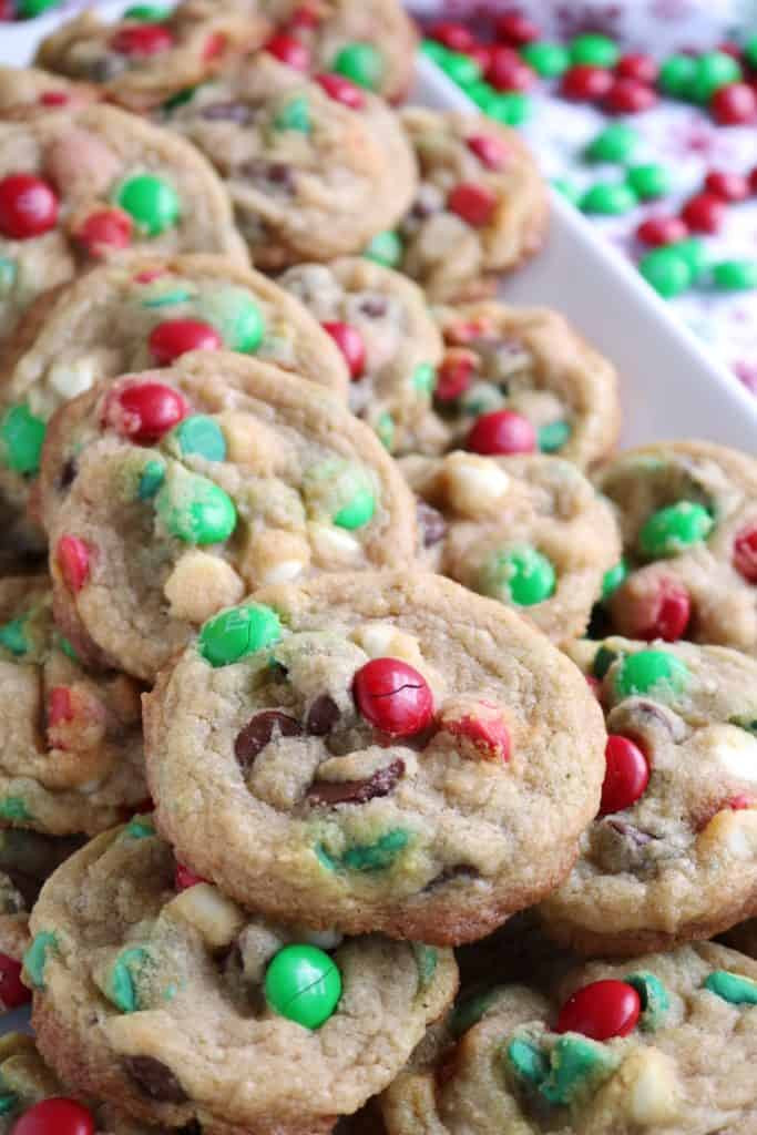 Holiday Chocolate Chip Cookies
 Chewy Holiday M&M Chocolate Chip Cookies