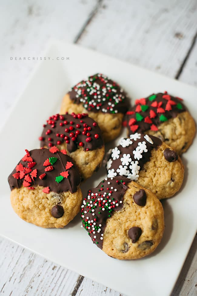 Holiday Chocolate Chip Cookies
 Chocolate Chip Christmas Cookies