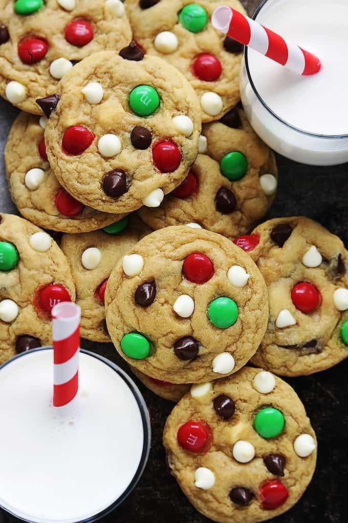 Holiday Chocolate Chip Cookies
 Santa s Cookies Double Chocolate Chip M&M Cookies