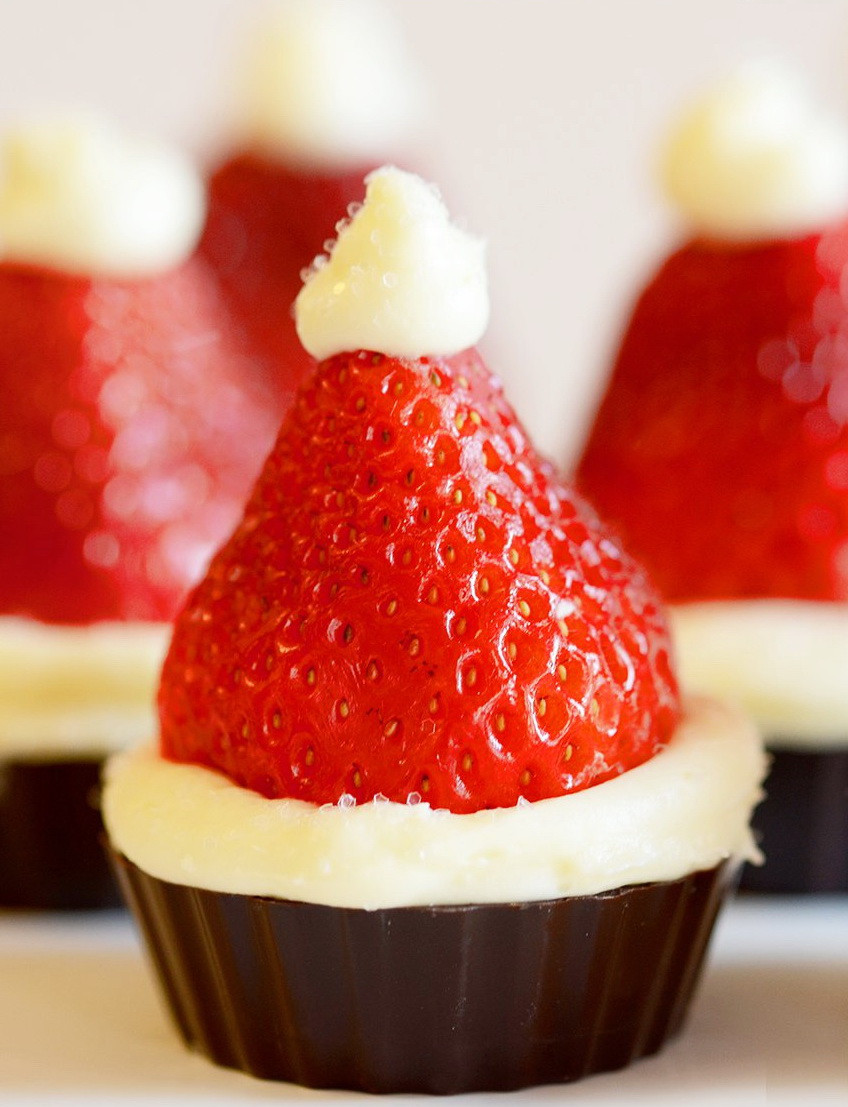 Holiday Desserts Ideas
 Santa Hat Mini Cheesecake Recipe – Christmas Party Dinner