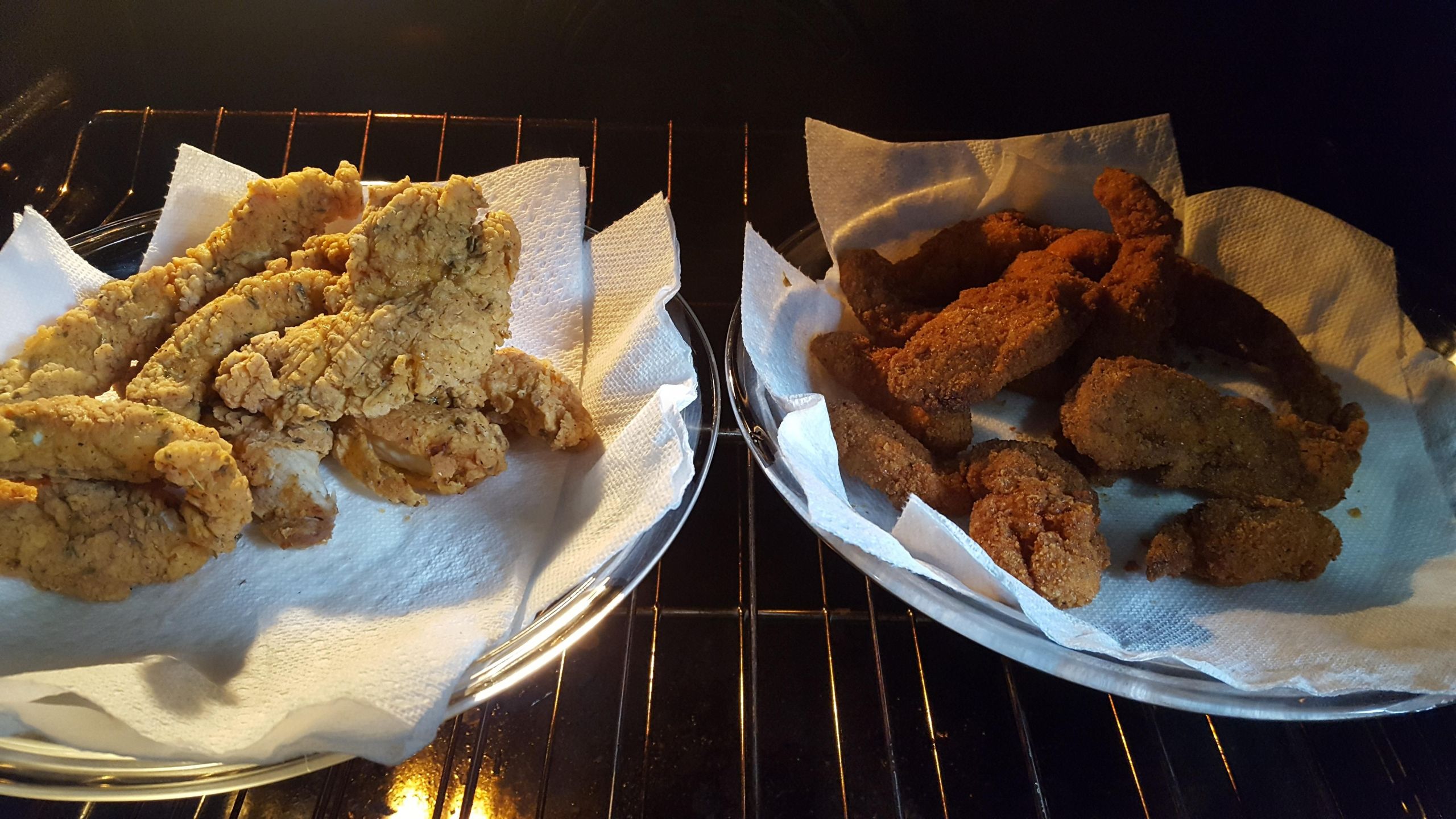 Homemade Deep Fried Chicken Tenders
 [Homemade] Two different styles of Deep fried chicken tenders