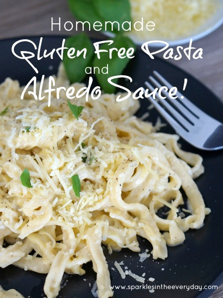 Homemade Gluten Free Pasta
 Homemade Gluten Free Pasta with Alfredo Sauce Sparkles