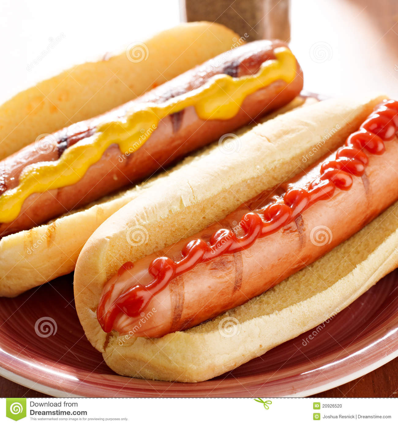 Hot Dogs Condiments
 Two Hot Dogs With Condiments Stock Image of dogs