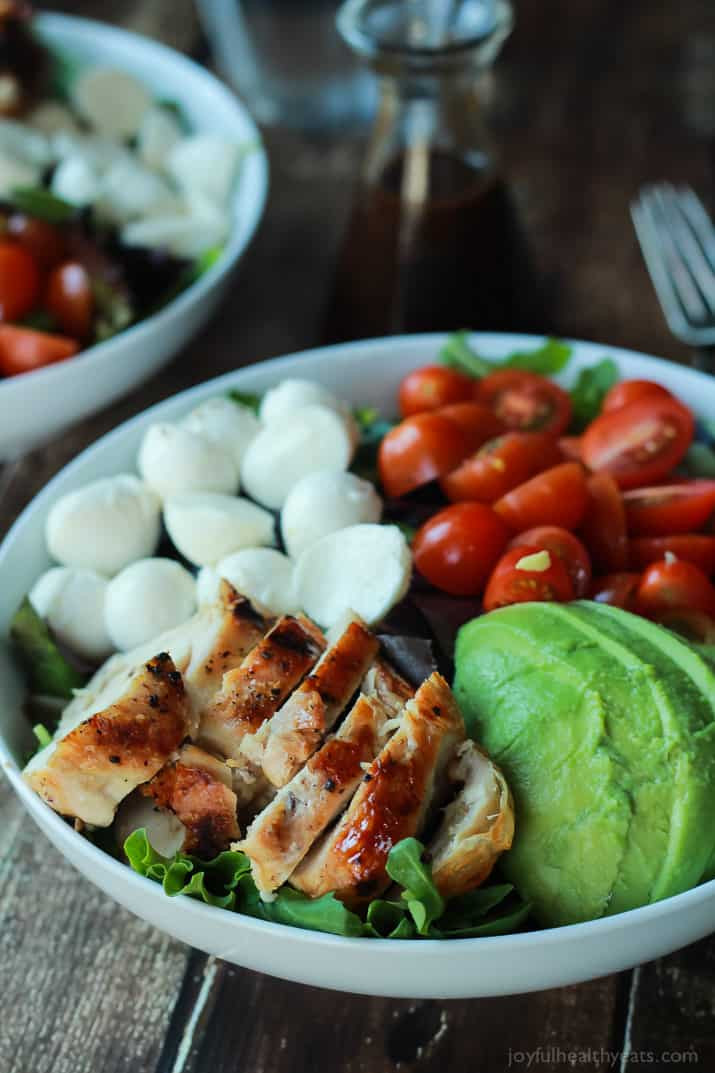Ideas For Light Dinners
 15 Minute Avocado Caprese Chicken Salad with Balsamic