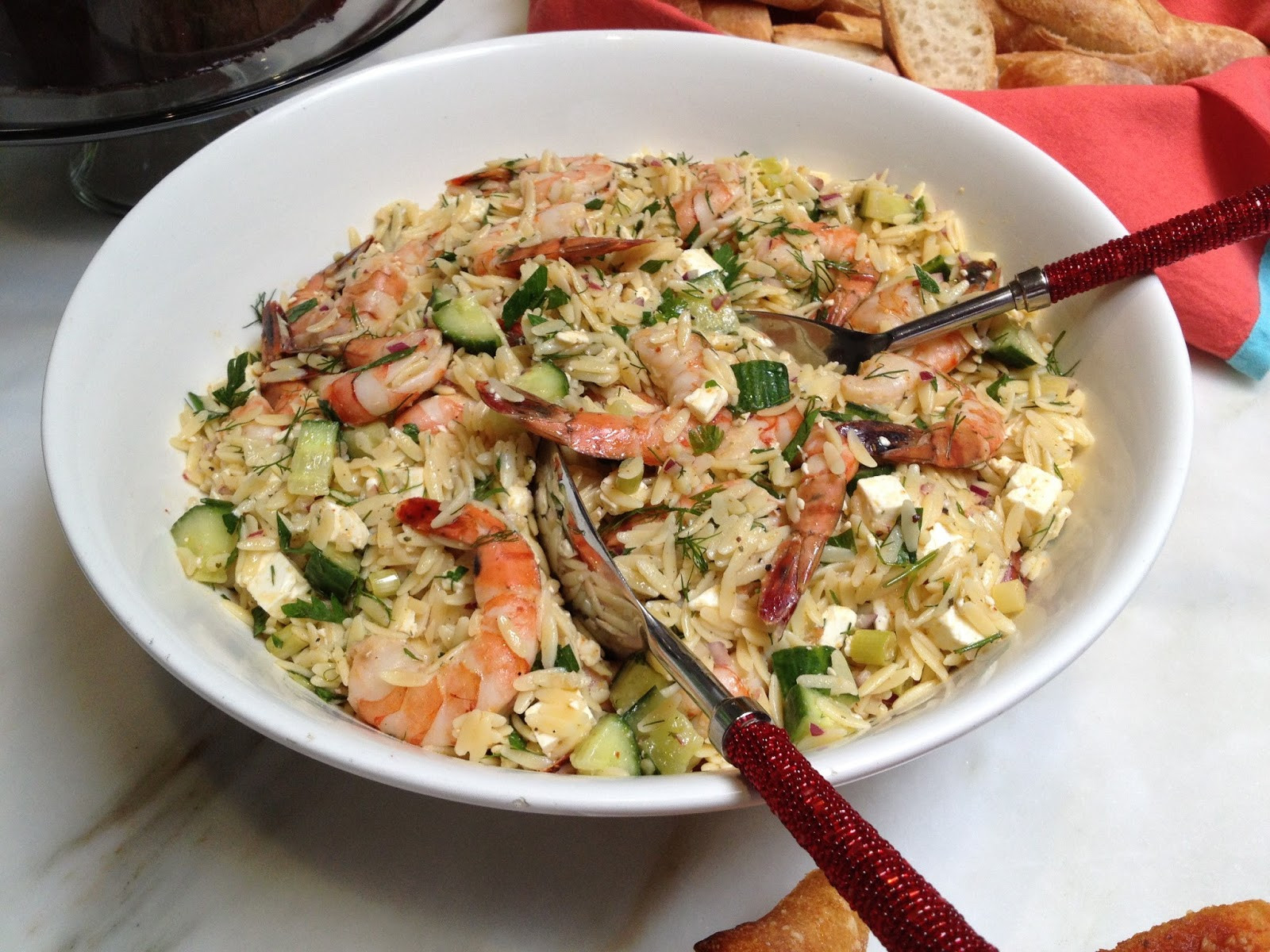 Ina Garten Shrimp Salad
 Two Salads adapted from Ina Garten Roasted Shrimp and