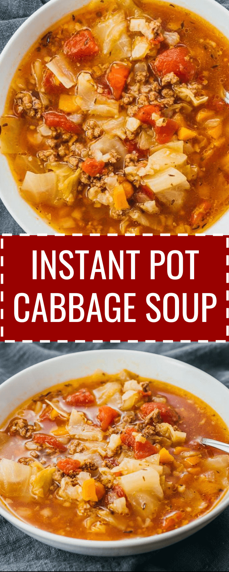 Instant Pot Cabbage Recipe
 This hearty Instant Pot cabbage soup recipe with ground