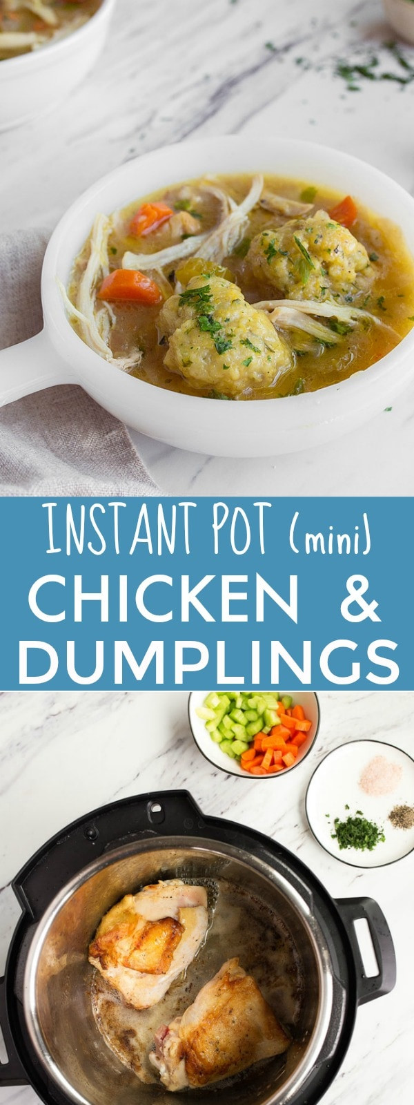 Instant Pot Chicken Dumplings
 Instant Pot Chicken and Dumplings for Two