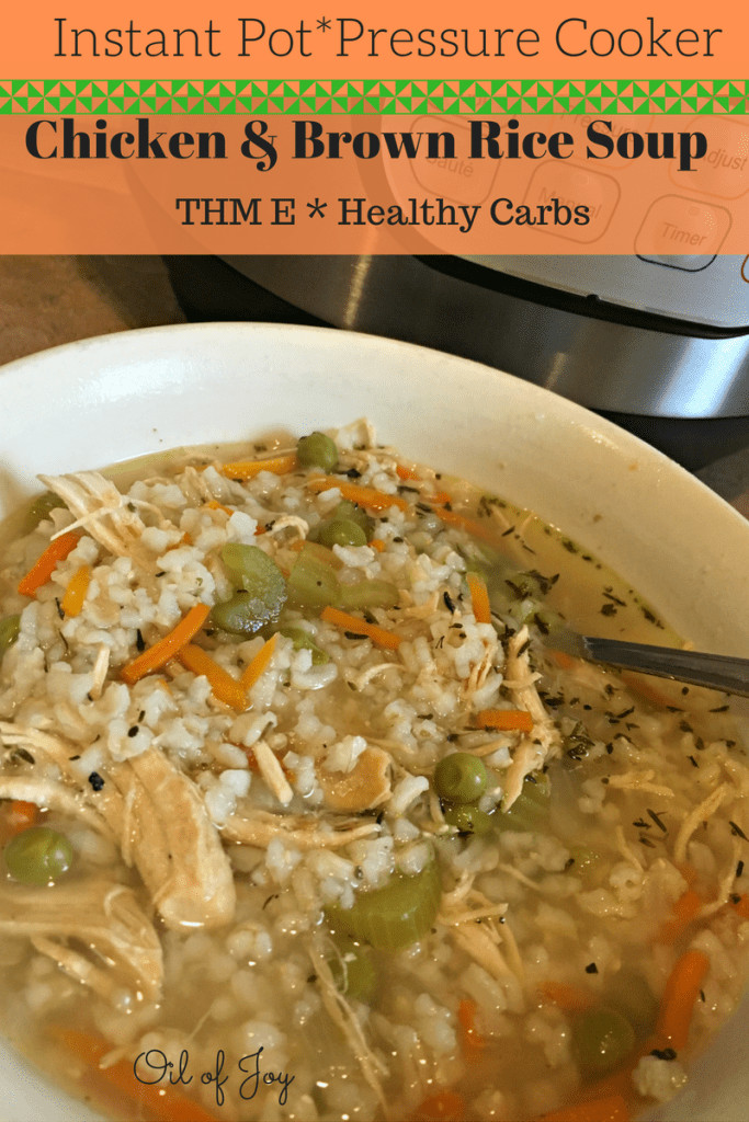 Instant Pot Chicken Rice Soup
 Chicken & Brown Rice soup in the Instant Pot THM E