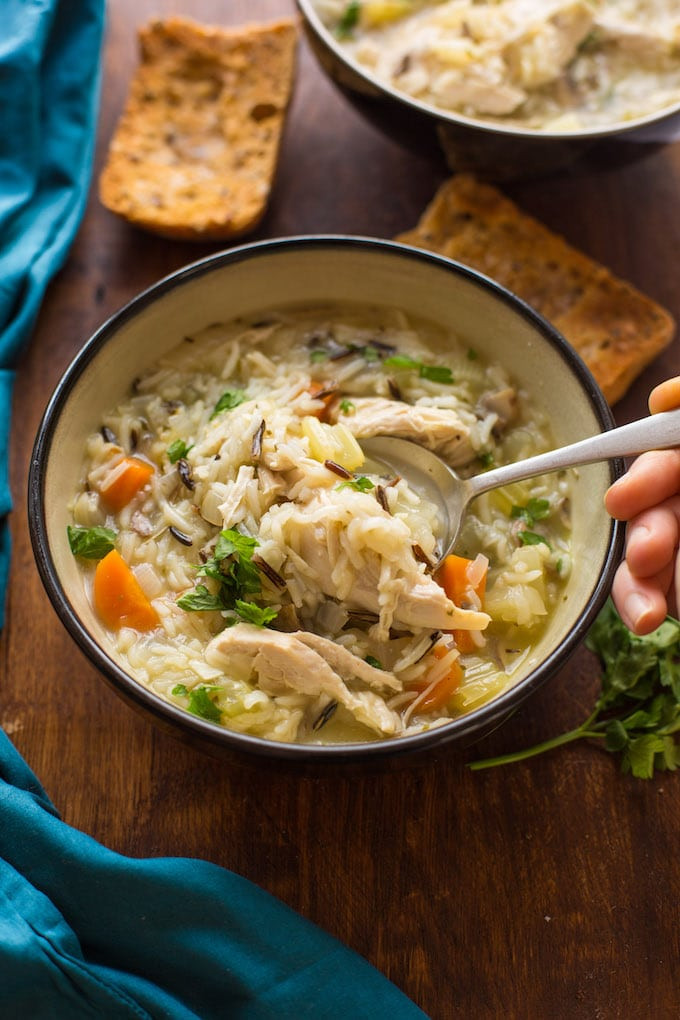 Instant Pot Chicken Rice Soup
 Instant Pot Chicken and Wild Rice Soup A Saucy Kitchen