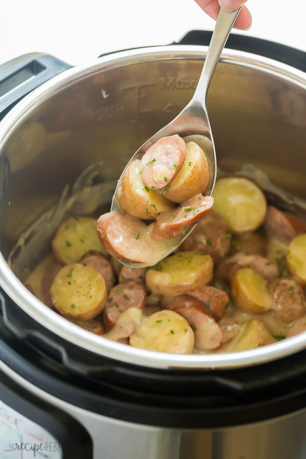 Instant Pot Sausage Recipes
 Creamy Sausage and Potatoes Instant Pot or Skillet The