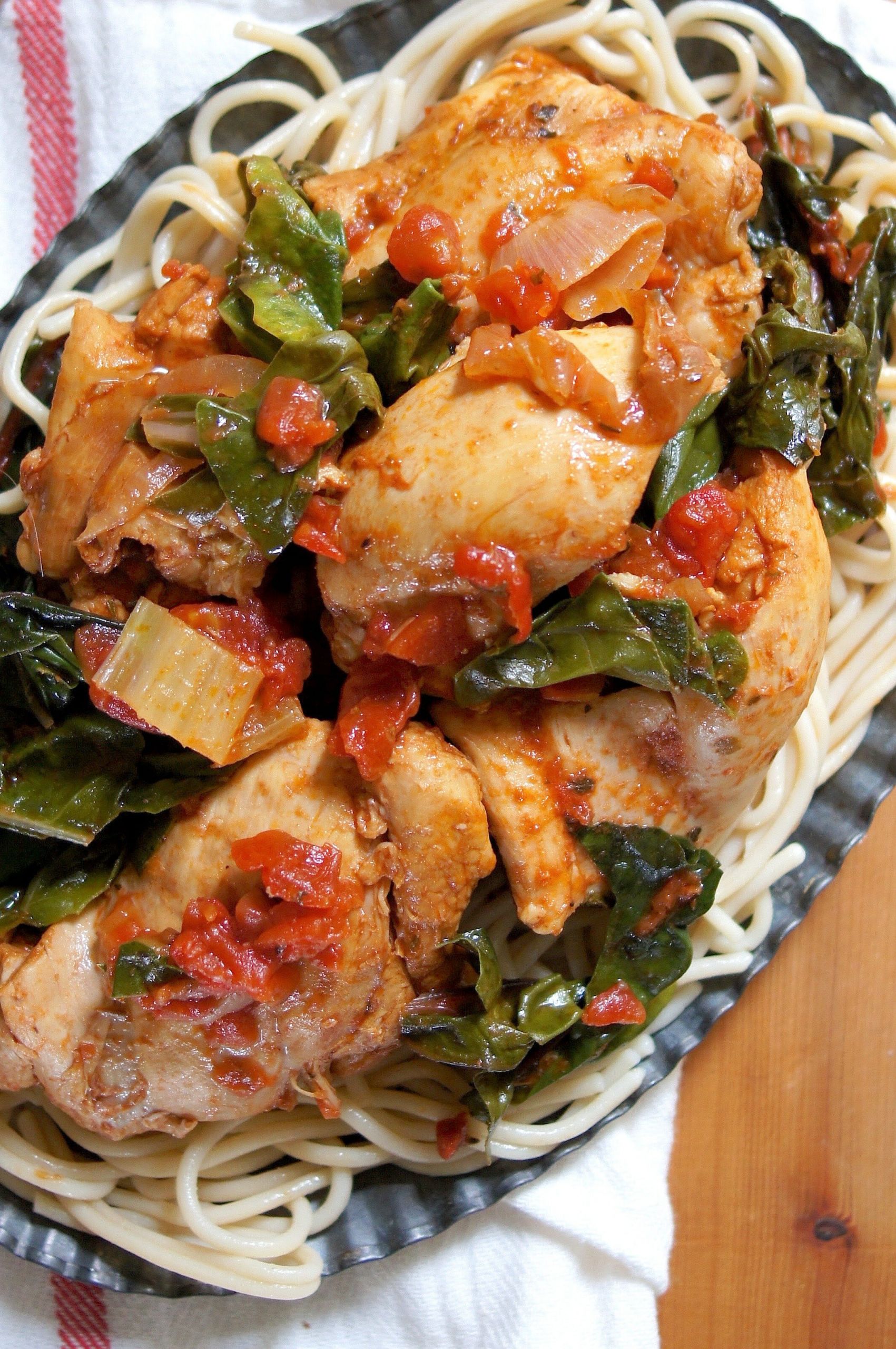 Instapot Chicken Thighs
 Instant Pot Chicken Thighs with Balsamic Tomatoes and