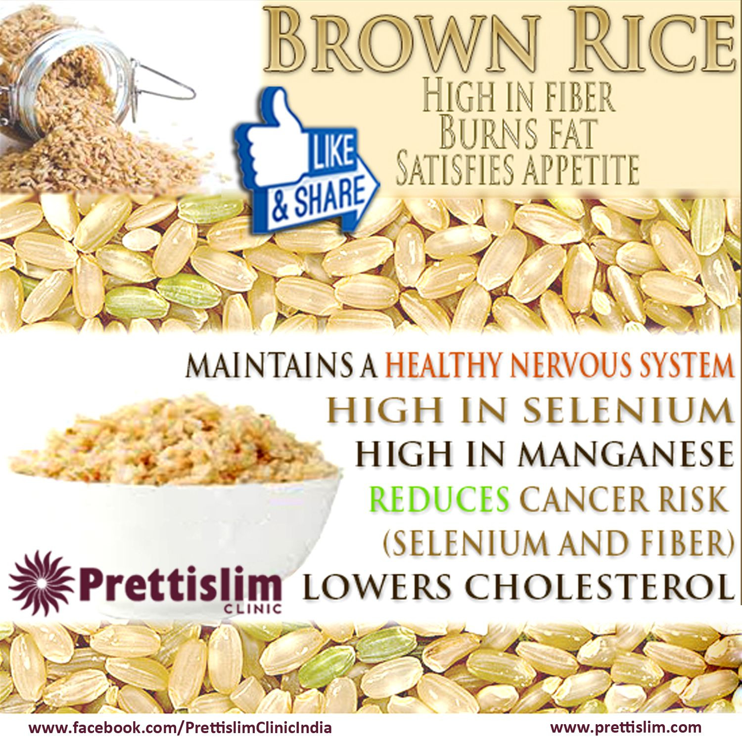 Is Brown Rice High In Fiber
 Brownrice High in Fiber BurnsFat Satisfies Appetite