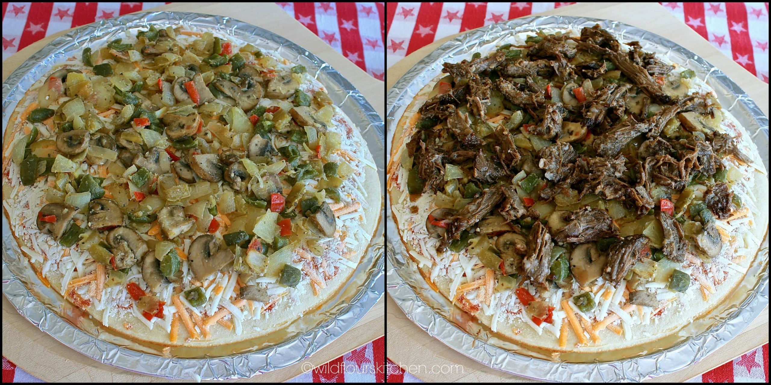 Italian Beef Pizza
 Chicago Style Italian Beef Pizza with Mushrooms Bells
