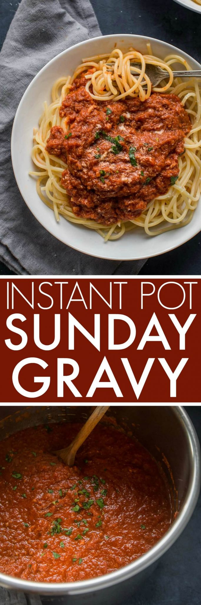 Italian Sunday Gravy
 Instant Pot Authentic Italian Sunday Gravy