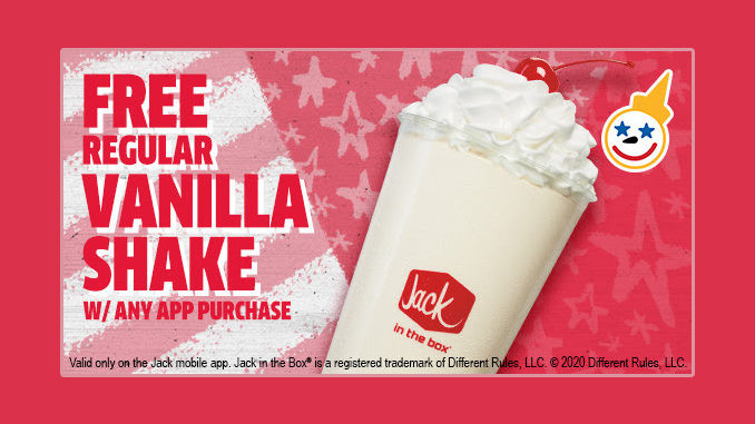 Jack In The Box Eggnog Shake 2020
 Jack In The Box fers Free Vanilla Shake With Any App