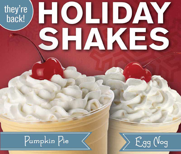 Jack In The Box Eggnog Shake 2020
 Holiday Shakes are Back at Jack in the Box
