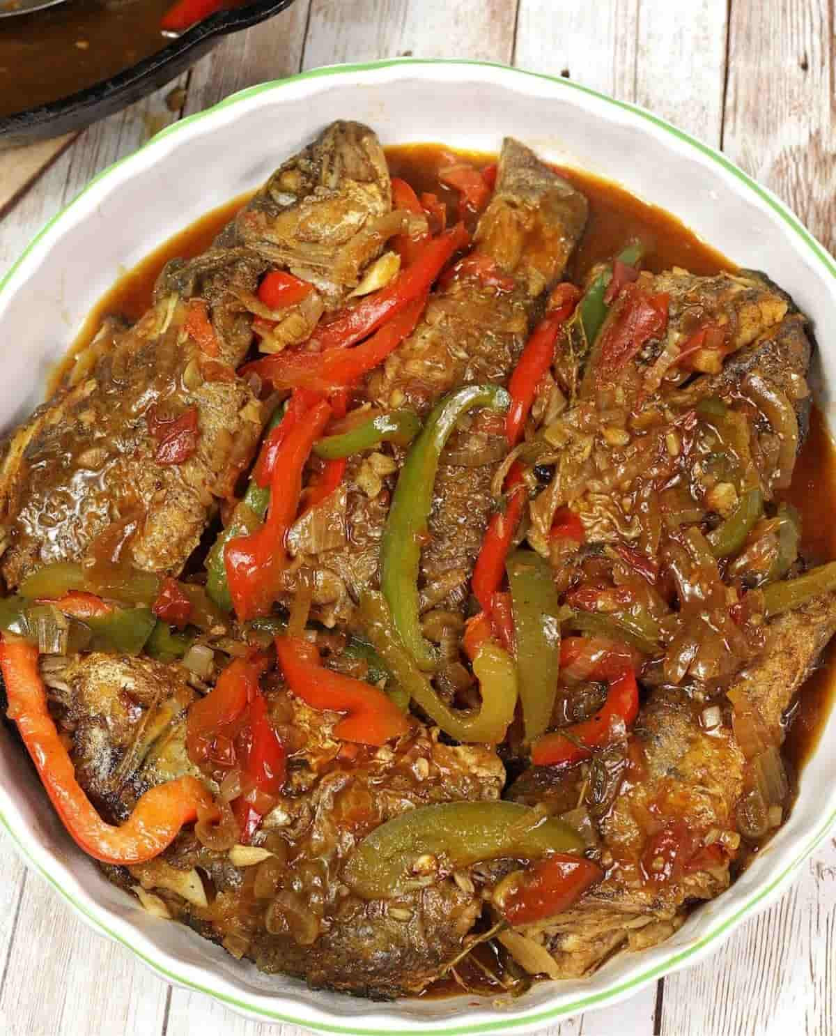 Jamaican Brown Stew Fish
 Jamaican brown stew fish recipe