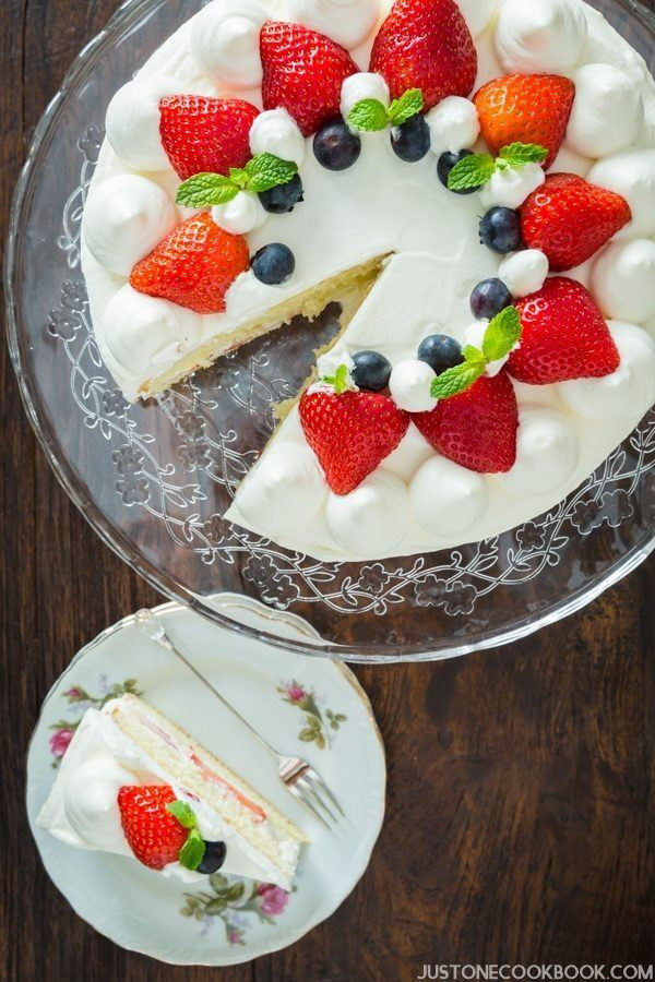 Japanese Birthday Cake Recipes
 Japanese Strawberry Shortcake 苺のショートケーキ • Just e Cookbook