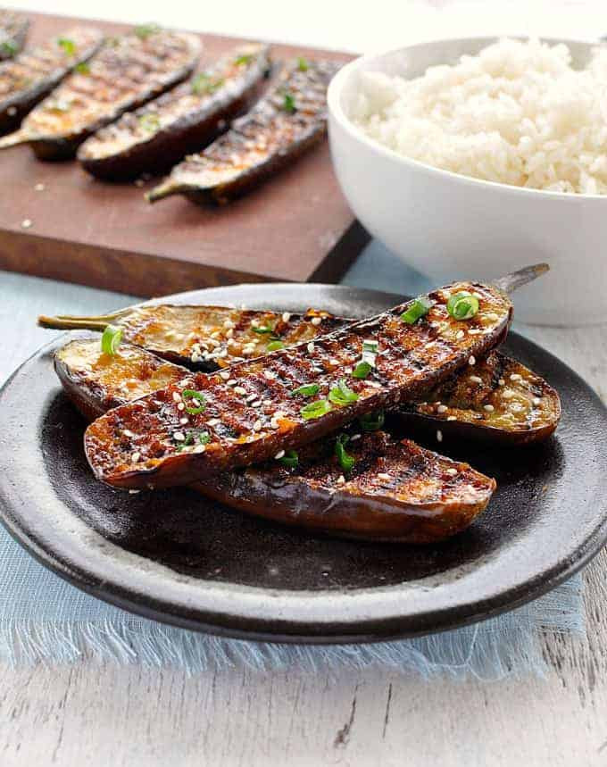 Japanese Eggplant Recipes
 Grilled Miso Glazed Japanese Eggplant