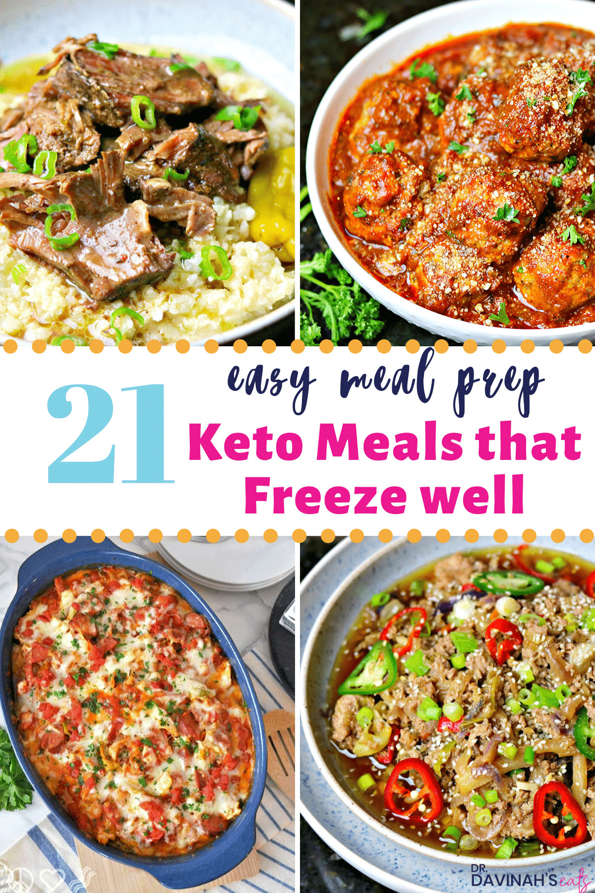 Keto Frozen Dinners
 21 Low Carb Frozen Meals Recipes for Meal Prep